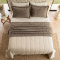Cobercolcha Queen Matelado Com Sherpa Jacquard Canadá 3 Peças - Cáqui
