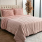 Cobercolcha Queen Matelado Com Sherpa Jacquard Canadá 3 Peças - Rosê