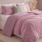 Cobercolcha Queen Matelado Com Sherpa Jacquard Geométrica Montana 3 Peças - Malva