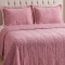 Cobercolcha Queen Matelado Com Sherpa Jacquard Geométrica Montana 3 Peças - Malva
