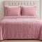 Cobercolcha Queen Matelado Com Sherpa Jacquard Geométrica Montana 3 Peças - Malva