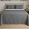 Kit Cobre Leito Queen Matelassê C/ Sherpa Dupla Face Suíça 03 Peças - Chumbo