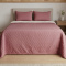 Kit Cobre Leito Queen Matelassê C/ Sherpa Dupla Face Suíça 03 Peças - Rosa Antigo