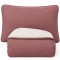 Kit Cobre Leito Solteiro Matelassê C/ Sherpa Dupla Face Suíça 02 Peças - Rosa Antigo