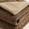 Coberdrom King 2,40m x 2,60m Fleece Canelado Dupla Face Canefleece - Chocolate