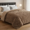 Coberdrom King 2,40m x 2,60m Fleece Canelado Dupla Face Canefleece - Chocolate