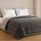 Coberdrom King 2,40m x 2,60m Fleece Canelado Dupla Face Canefleece - Chumbo