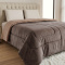 Coberdrom Queen 180 Gramas 2,20m x 2,40m Fleece C/ Sherpa Alaska - Avelã C/ Chocolate