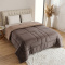 Coberdrom Queen 180 Gramas 2,20m x 2,40m Fleece C/ Sherpa Alaska - Avelã C/ Chocolate