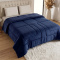 Coberdrom Queen 180 Gramas 2,20m x 2,40m Fleece C/ Sherpa Alaska - Azul Marinho