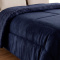 Coberdrom Queen 180 Gramas 2,20m x 2,40m Fleece C/ Sherpa Alaska - Azul Marinho