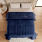 Coberdrom Queen 180 Gramas 2,20m x 2,40m Fleece C/ Sherpa Alaska - Azul Marinho