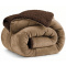 Coberdrom Queen 180 Gramas 2,20m x 2,40m Fleece C/ Sherpa Alaska - Caqui C/ Tabaco