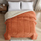 Coberdrom Queen 180 Gramas 2,20m x 2,40m Fleece C/ Sherpa Aspen - Terracota