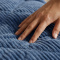 Coberdrom Queen 2,20m x 2,40m Fleece Canelado Dupla Face Canefleece - Azul Oceano