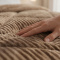 Coberdrom Queen 2,20m x 2,40m Fleece Canelado Dupla Face Canefleece - Chocolate