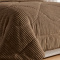 Coberdrom Queen 2,20m x 2,40m Fleece Canelado Dupla Face Canefleece - Chocolate