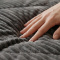 Coberdrom Queen 2,20m x 2,40m Fleece Canelado Dupla Face Canefleece - Chumbo