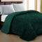 Coberdrom Queen 2,20m x 2,40m Fleece Canelado Dupla Face Canefleece - Esmeralda