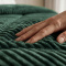 Coberdrom Queen 2,20m x 2,40m Fleece Canelado Dupla Face Canefleece - Esmeralda