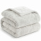Coberdrom Queen 2,20m x 2,40m Fleece Canelado Dupla Face Canefleece - Off White