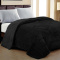 Coberdrom Queen 2,20m x 2,40m Fleece Canelado Dupla Face Canefleece - Preto