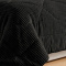 Coberdrom Queen 2,20m x 2,40m Fleece Canelado Dupla Face Canefleece - Preto