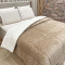 Coberdrom Queen 2,20m x 2,40m Manta 180 Gramas Canesoft Texturizado Plush - Castanho C/ Bege