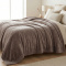 Cobertor Casal Queen King 320 Gramas Extra Macio Veludo Premium 2,20m x2,40m - Camurça