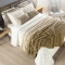 Cobertor Manta 320 Gramas Casal Queen King em Degradê Colorê 2,20m x 2,40m - Caramelo