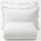 Cobre Leito Casal Padrão Percal 300 Fios Toque de Pluma Dupla Face Bold 03 Peças - Branco