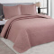 Cobre Leito Hipercal 200 Fios Siliconizado Chic Casal Padrão 03 Peças - Malva