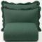 Cobre Leito King Percal 300 Fios Toque de Pluma Dupla Face Bold 03 Peças - Esmeralda