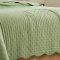 Cobre Leito King Percal 300 Fios Toque de Pluma Dupla Face Bold 03 Peças - Pistache