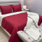 Cobre Leito Marrocos Casal Padrão 03 Peças Matelado - Vermelho
