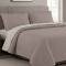 Cobre Leito Queen Percal 300 Fios Bicolor Dupla Face Premium Clássico 3 Peças - Chocolate