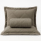 Cobre Leito Queen Percal 300 Fios Dupla Face Toque de Algodão Essencial 03 Peças - Chocolate Bicolor