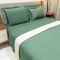 Cobre Leito Queen Percal 300 Fios Matelassê Costurado Dupla Face Dual 03 Peças - Esmeralda