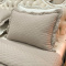 Cobre Leito Queen Percal 300 Fios Toque de Pluma Dupla Face Bold 03 Peças - Caqui