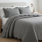 Cobre Leito Queen Percal 300 Fios Toque de Pluma Dupla Face Bold 03 Peças - Chumbo