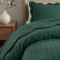 Cobre Leito Queen Percal 300 Fios Toque de Pluma Dupla Face Bold 03 Peças - Esmeralda