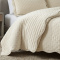 Cobre Leito Queen Percal 300 Fios Toque de Pluma Dupla Face Bold 03 Peças - Palha