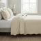 Cobre Leito Queen Percal 300 Fios Toque de Pluma Dupla Face Bold 03 Peças - Palha