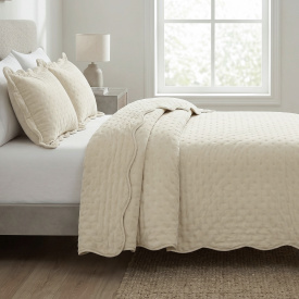Cobre Leito Queen Percal 300 Fios Toque de Pluma Dupla Face Bold 03 Peças - Palha