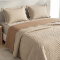 Cobre Leito Queen Percal 300 Fios Toque de Pluma Dupla Face Bold Bicolor 03 Peças - Damasco
