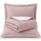 Cobre Leito Queen Percal Premium 300 Fios Dupla Face Essencial 03 Peças - Malva Bicolor