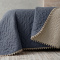 Colcha Queen Percal 300 Fios Matelassê Costurado Pompom 03 Peças - Jeans