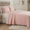 Colcha Queen Percal 300 Fios Matelassê Costurado Pompom 03 Peças - Rose