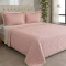 Colcha Queen Percal 300 Fios Pompom 03 Peças - Rose