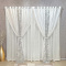 Cortina Diamante Cetim/Xale Voil Bordado com Lurex 3,00m x 2,50m - Branco C/ Gaze Branco